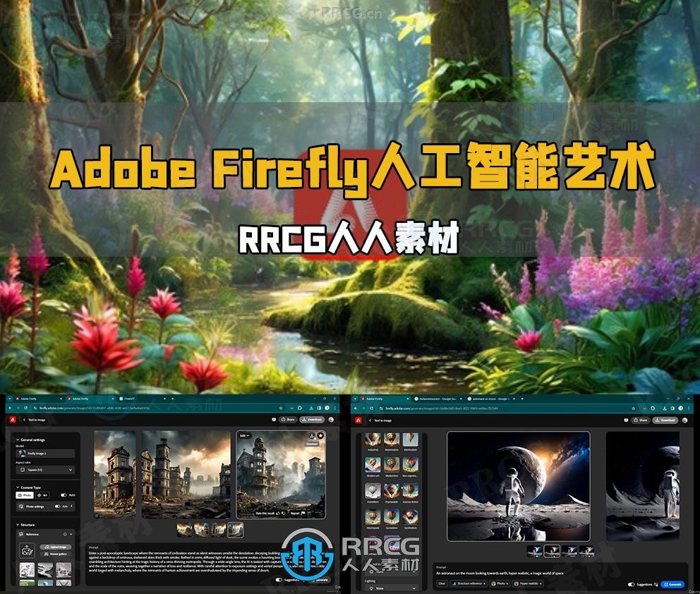 Adobe Firefly人工智能艺术基础核心设计视频教程-图片1