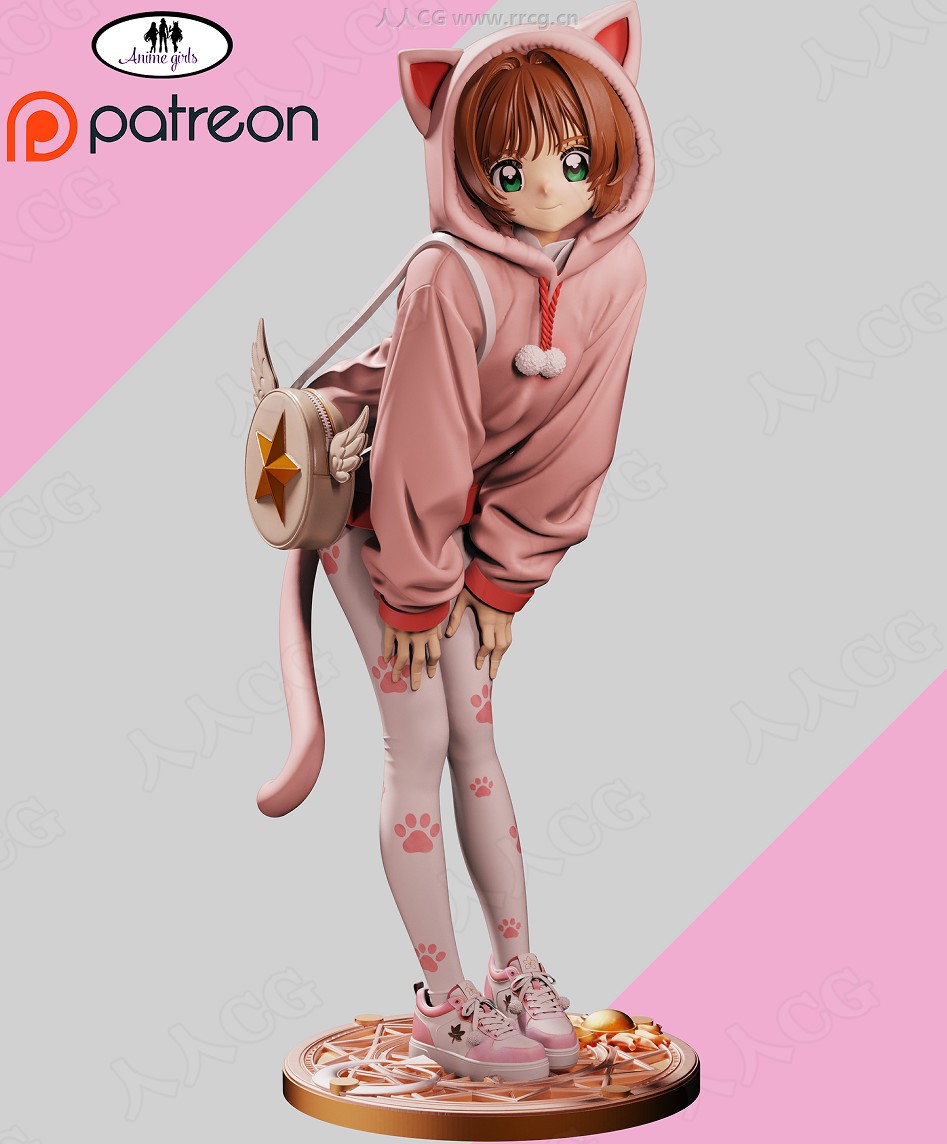 木之本樱《魔卡少女樱》动漫角色雕刻手办3D打印模型